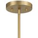 Segan 1 Light 20 inch Coal & Soft Brass (Painted) Pendant Ceiling Light, Outdoor