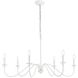Rohan 6 Light 42 inch White Chandelier Ceiling Light