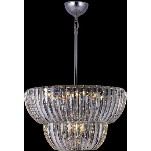Fontana 9 Light 22 inch Polished Chrome Pendant Ceiling Light in Firenze Clear