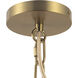 Alora Mood Farrah 1 Light 11.88 inch Brushed Gold Pendant Ceiling Light in Glossy Ribbed Opal Glass