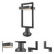Luttrel LED 23.75 inch Black Outdoor Pier Mounted Fixture