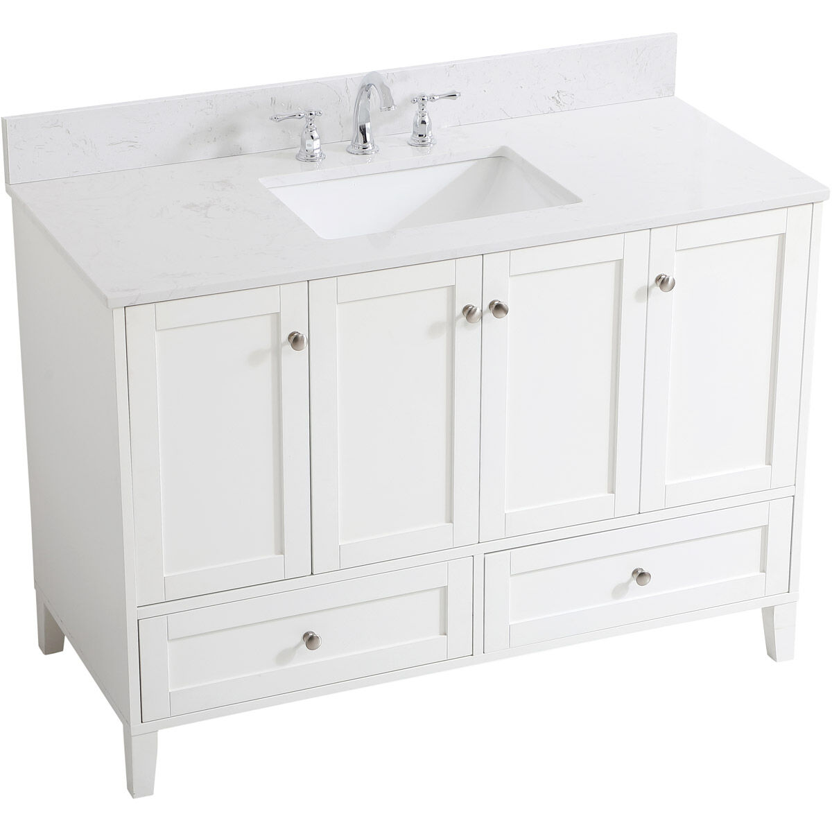 Sommerville 48 X 22 X 34 inch White Vanity Sink Set