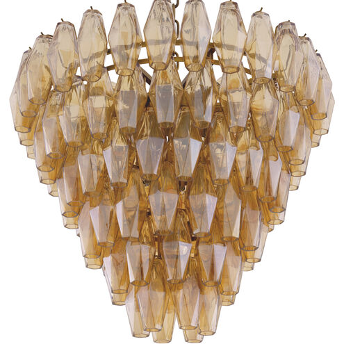 Benini 17 Light 25.59 inch Antique Brass Chandelier Ceiling Light, Small