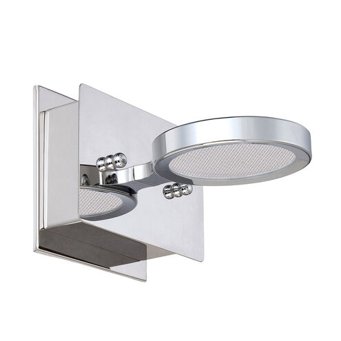Milan LED 5 inch Chrome Vanity Light Wall Light in 1