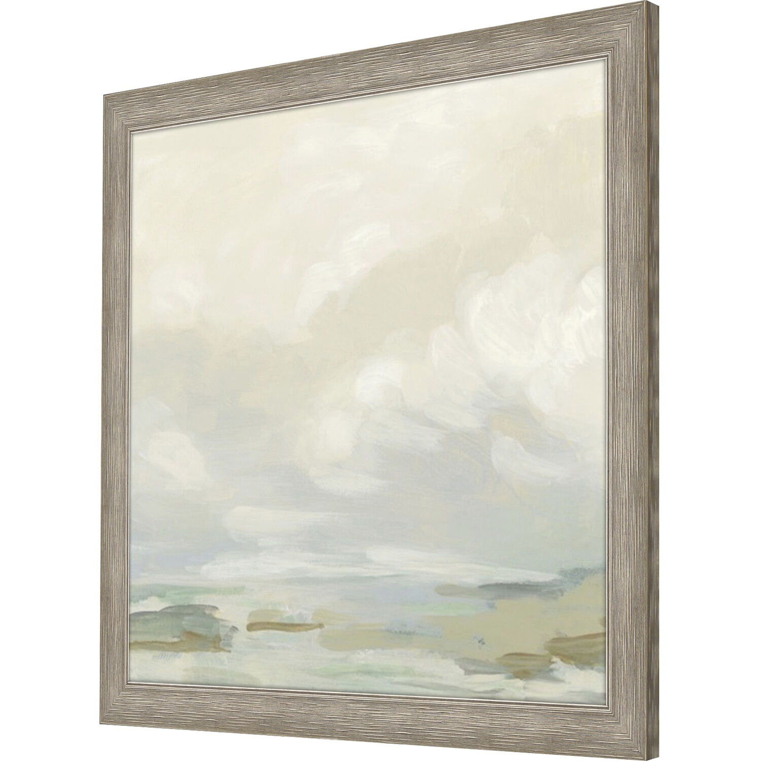 Cloudbank Blue and Green and Multi and Neutral Framed Art