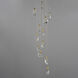 Pebble LED 15.75 inch Black and Polished Gold Multi-Light Pendant Ceiling Light