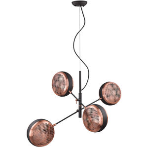 Tholos 4 Light 28 inch Matte Black Pendant Ceiling Light