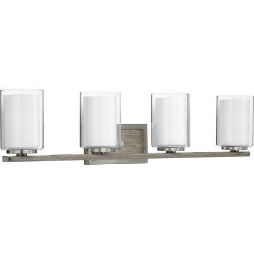 Mast 4 Light 34 inch Brushed Nickel Bath Vanity Wall Light