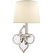 Alexa Hampton Lana2 1 Light 6.5 inch Polished Nickel Single Sconce Wall Light in Natural Percale