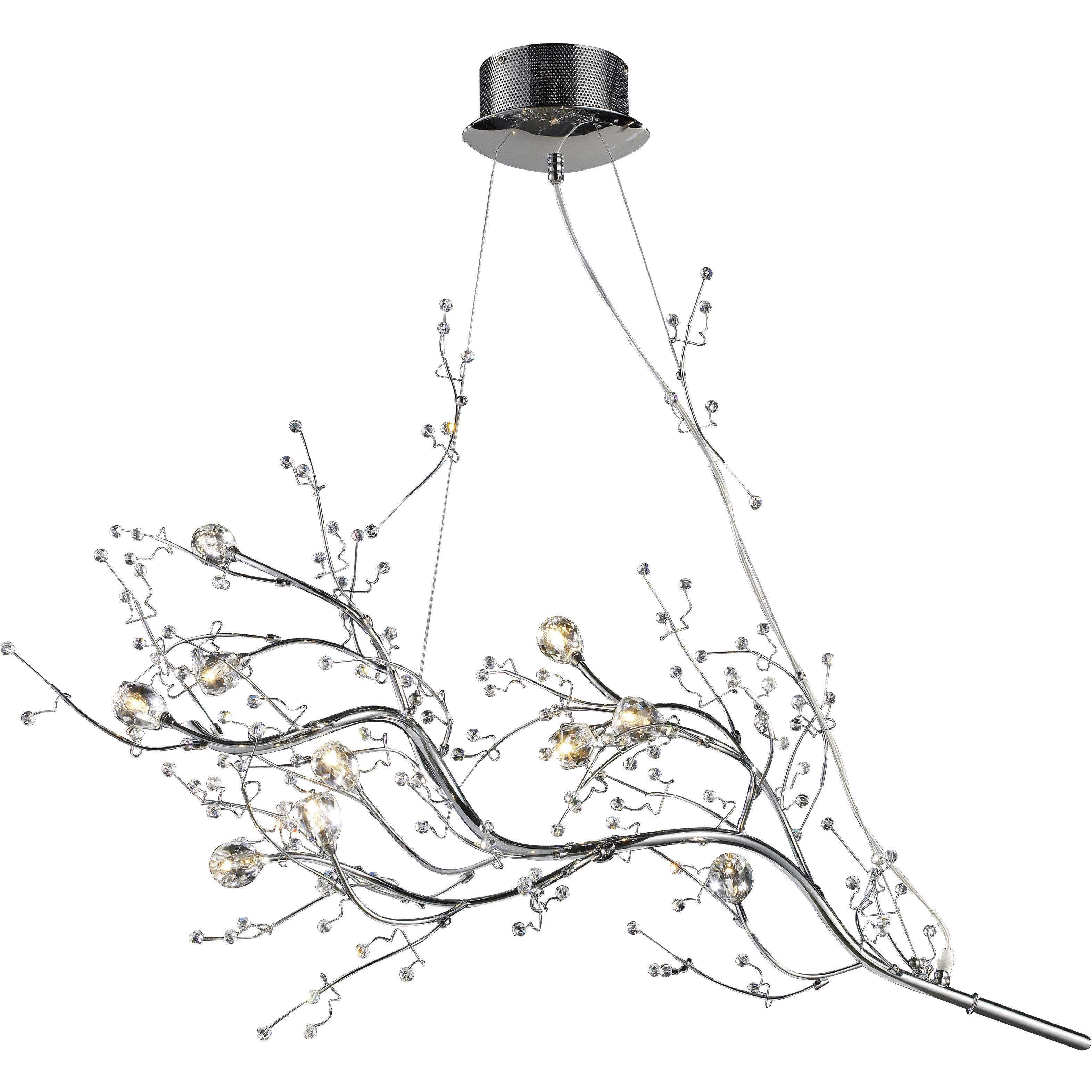 Viviana 10 Light 40 inch Polished Chrome Chandelier Ceiling Light