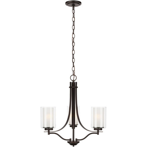 Elmwood Park 3 Light 20.5 inch Bronze Chandelier Ceiling Light