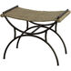 Playa Natural Seagrass and Brushed Gunmetal Bench