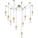 Thomas O'Brien Junio LED 9.5 inch Hand-Rubbed Antique Brass Pendant Ceiling Light in Frosted Glass