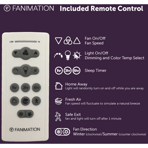 Pendry 72 inch Matte White Fan-Uni