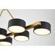 Canada LED 15 inch Gold and Black Chandelier Ceiling Light
