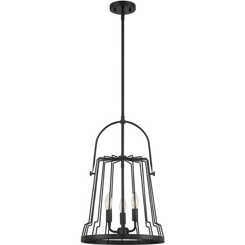 Alba 3 Light 14 inch Matte Black Pendant Ceiling Light