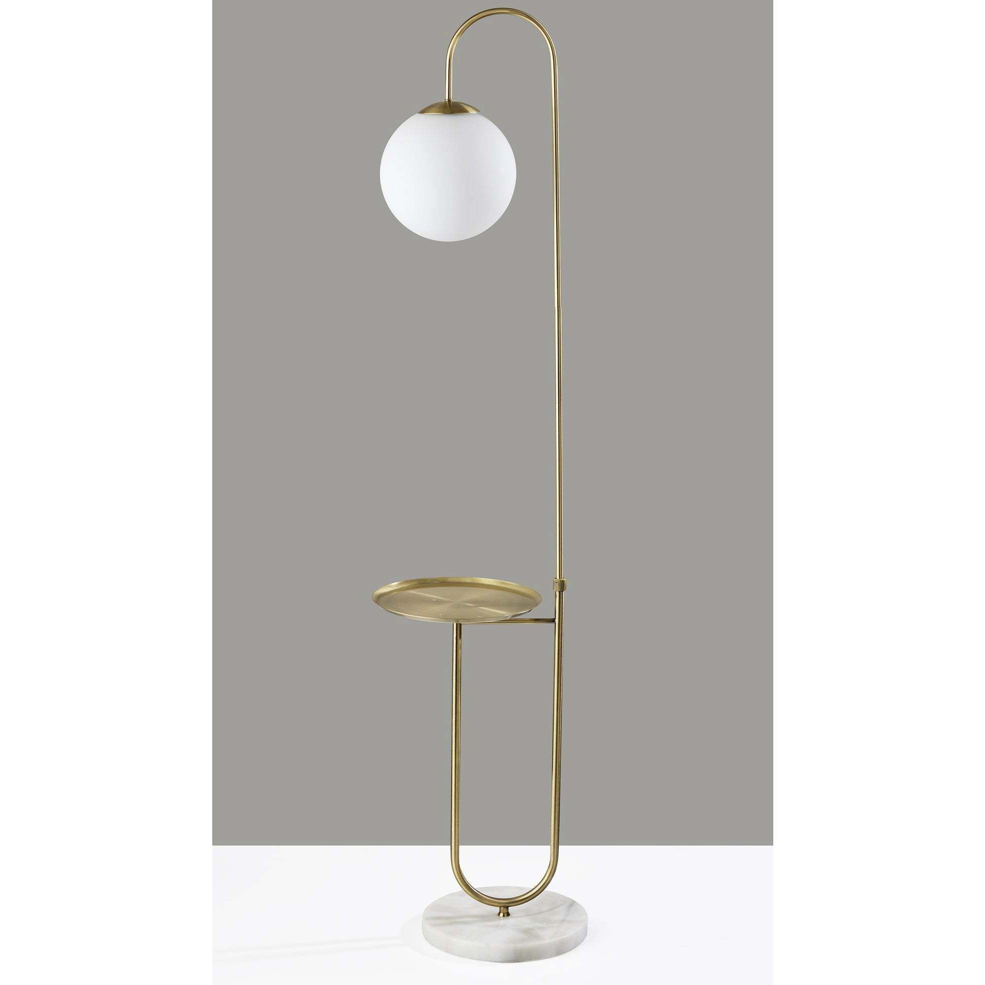 Terra 61.25 inch 40.00 watt Antique Brass Shelf Floor Lamp Portable Light