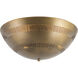 Overland 3 Light 18.13 inch Vintage Brass Flush Mount Ceiling Light