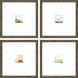 Petite Placid / Petite Sunrise Multi and Green and Orange and White Framed Art
