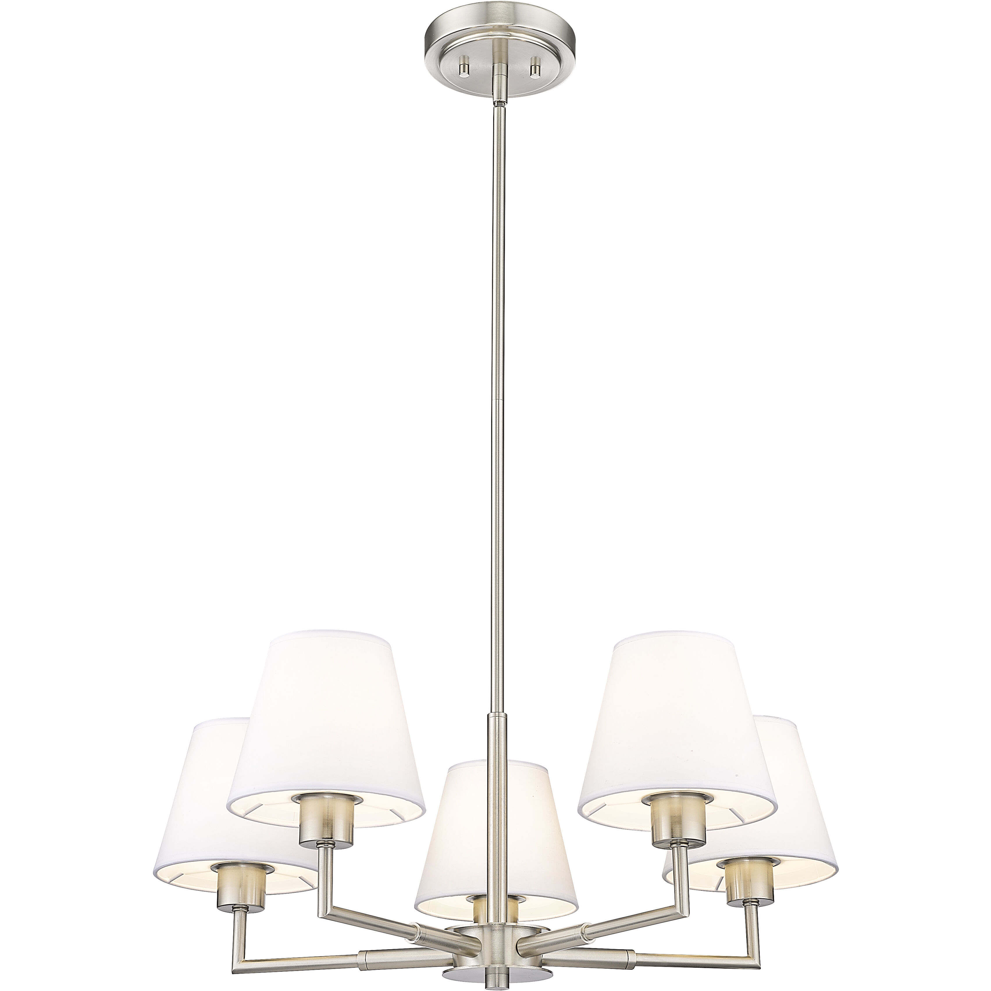 Leila 5 Light 26 inch Brushed Nickel Chandelier Ceiling Light