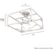 Highland Hill 4 Light 16 inch Distressed White Semi-Flush Mount Ceiling Light