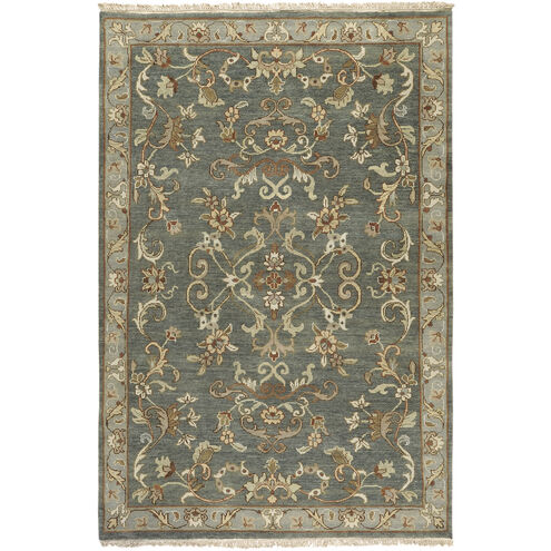 Babylon 36 X 24 inch Dark Green, Light Gray, Camel Rug