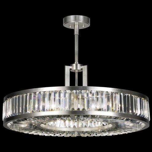 Crystal Enchantment 6 Light 29 inch Silver Pendant Ceiling Light