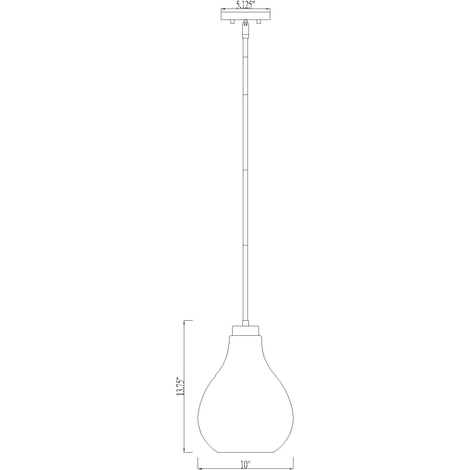 Bon Air 1 Light 10 inch Modern Gold Pendant Ceiling Light