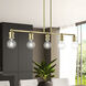 Lansdale 5 Light 40 inch Antique Brass Linear Chandelier Ceiling Light, Large