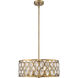 Dealey 6 Light 23.25 inch Heirloom Brass Chandelier Ceiling Light
