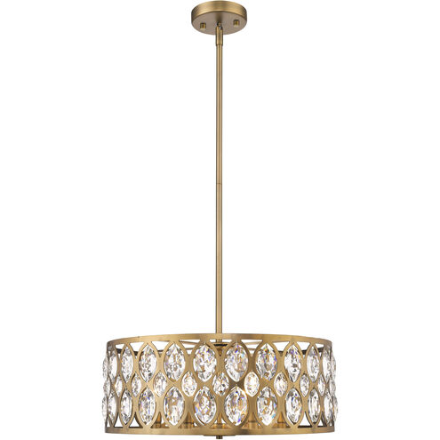 Dealey 6 Light 23.25 inch Heirloom Brass Chandelier Ceiling Light