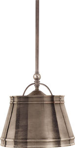 Visual Comfort Chart House Sloane Single Shop Light in Antique Nickel with Antique Nickel Shades CHC5101AN-AN - Open Box