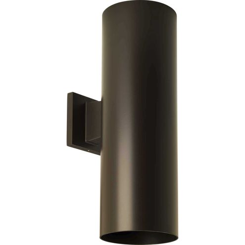 Cylinder 2 Light 18 inch Antique Bronze Outdoor Wall Cylinder in Standard