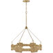 Raffi LED 30 inch Burnished Gold Chandelier Ceiling Light, Single Tier