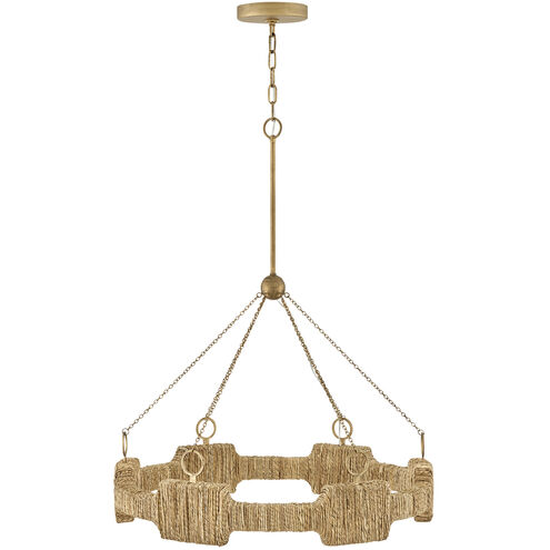 Raffi LED 30 inch Burnished Gold Chandelier Ceiling Light, Single Tier