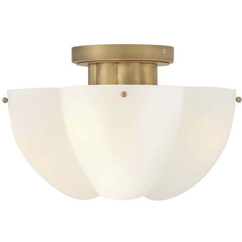 Becca 4 Light 14 inch Heritage Brass Semi-flush Mount Ceiling Light