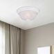 Decorative 3 Light 15 inch White Flushmount Ceiling Light in White Alabaster, Large