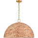 ED Ellen DeGeneres Cay 3 Light 36 inch Burnished Brass Pendant Ceiling Light