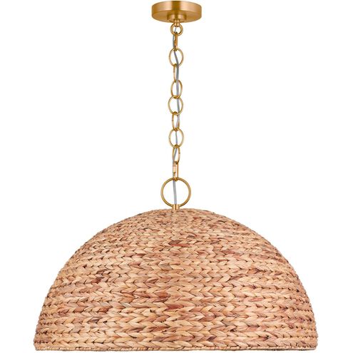 ED Ellen DeGeneres Cay 3 Light 36 inch Burnished Brass Pendant Ceiling Light