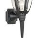 Capi 1 Light 18 inch Black Outdoor Sconce