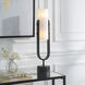 Runway 28 inch 25.00 watt Steel and Black Marble Accent Lamp Portable Light