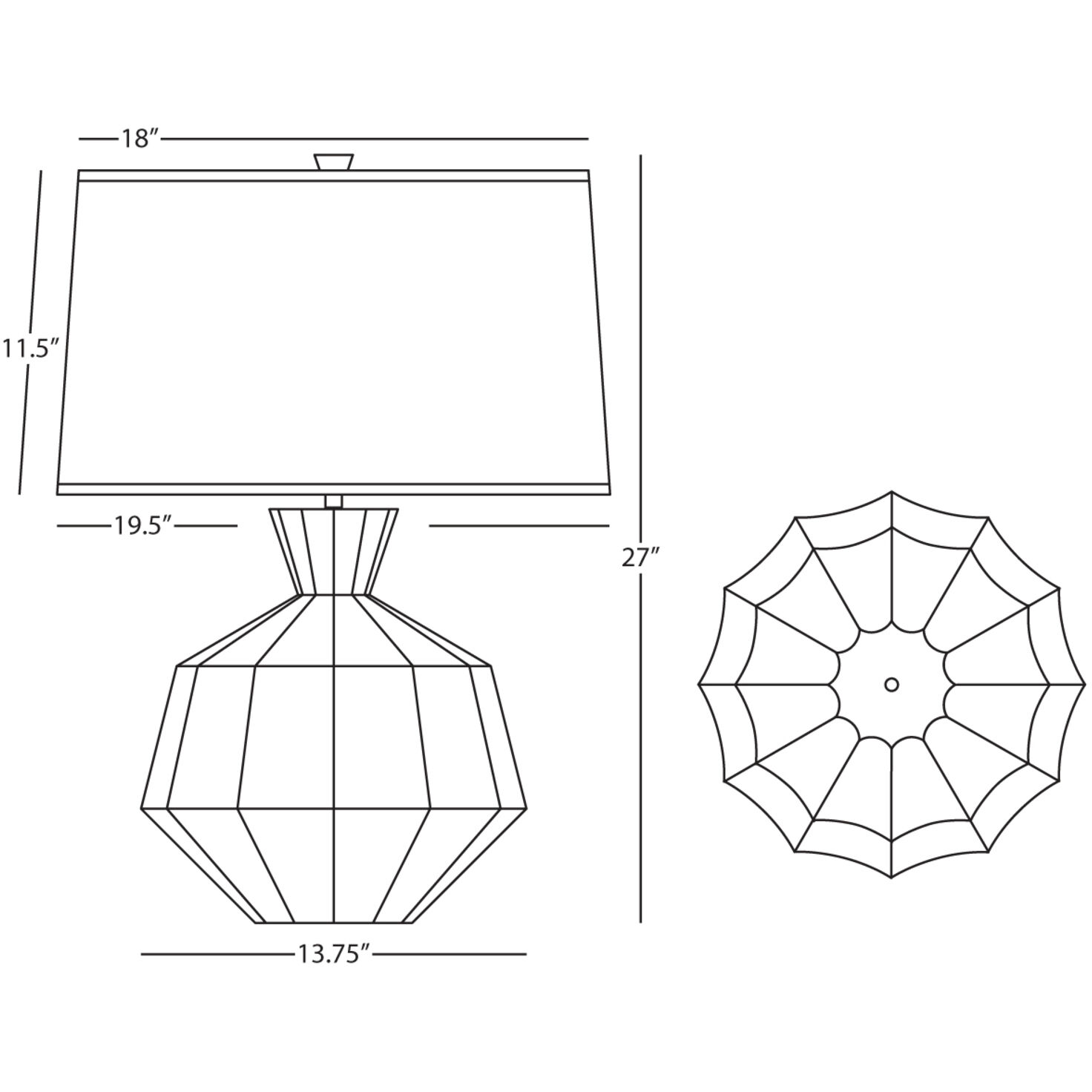 Orion 27 inch 150.00 watt Sugar Plum Table Lamp Portable Light
