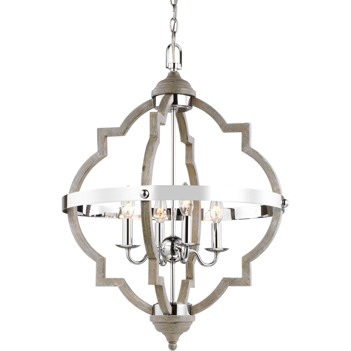 Socorro LED 20.88 inch Washed Pine Foyer Pendant Ceiling Light