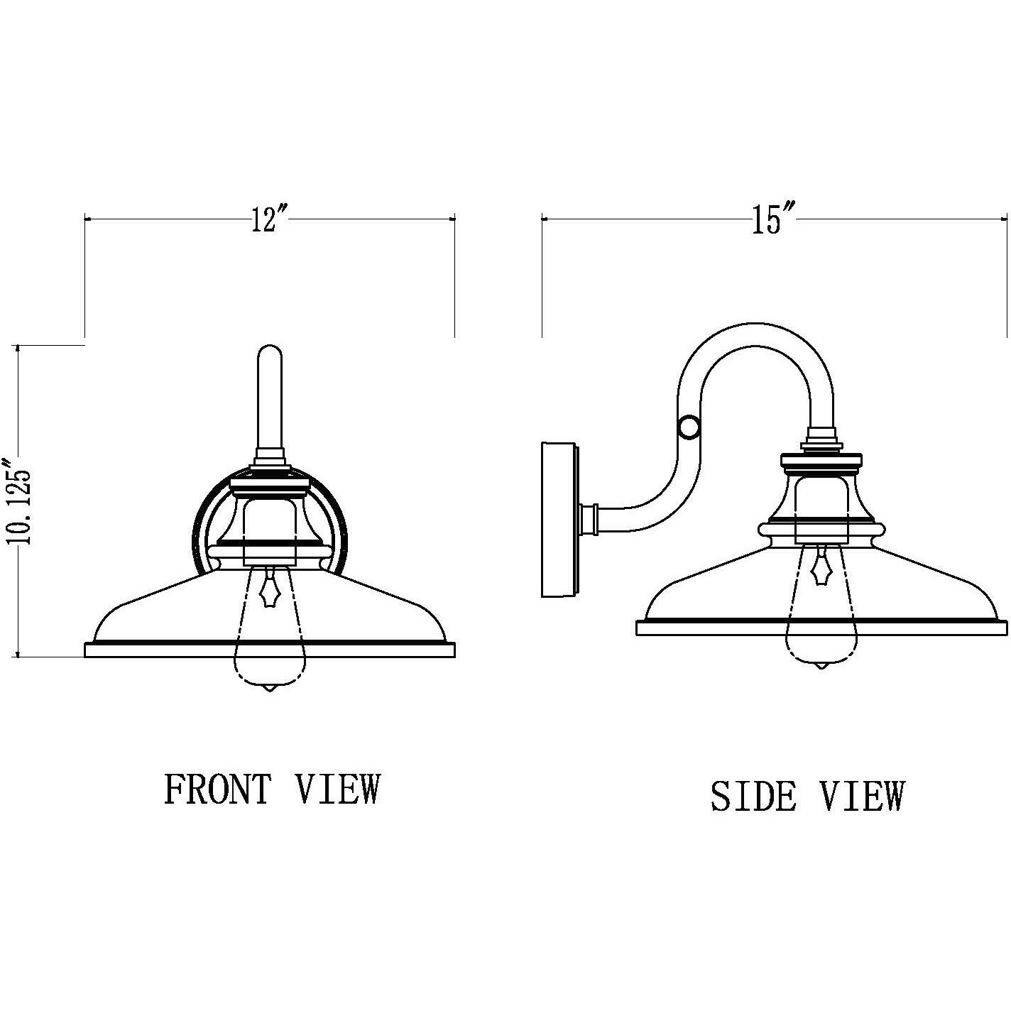 RLM 1 Light 10.25 inch Sand Black Outdoor Wall Light