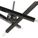 Monaco 6 Light 18 inch Black Chrome Chandelier Ceiling Light