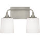 Presley 2 Light 16 inch Brushed Nickel Vanity Light Wall Light