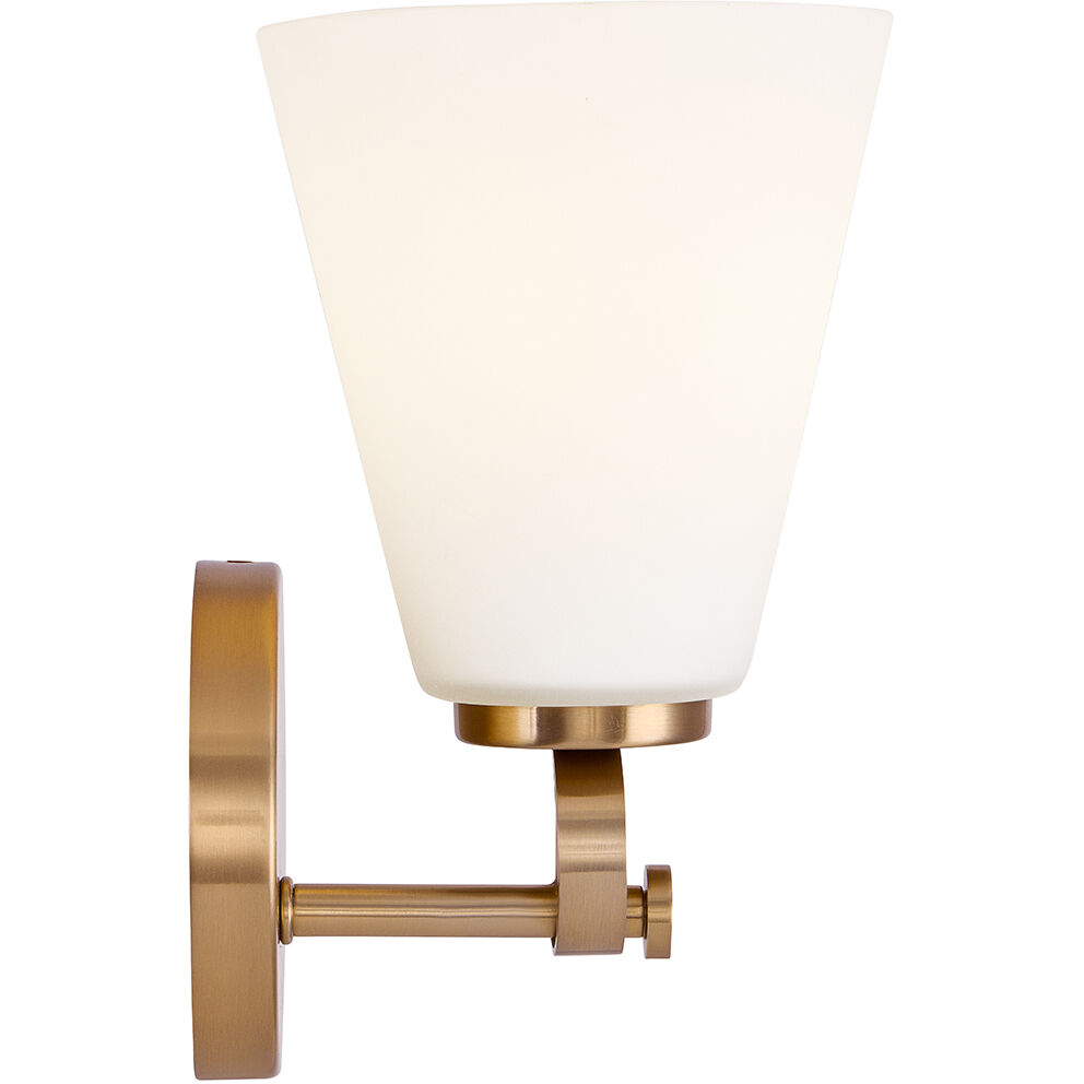 Fusion Collection - Bolzano Family 1 Light 6 inch Brushed Brass Wall Sconce Wall Light, EVOLV