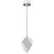 Forever Embelish LED 4.5 inch Polished Chrome with Silver Rope Mini-Pendant Ceiling Light, Silver Rope