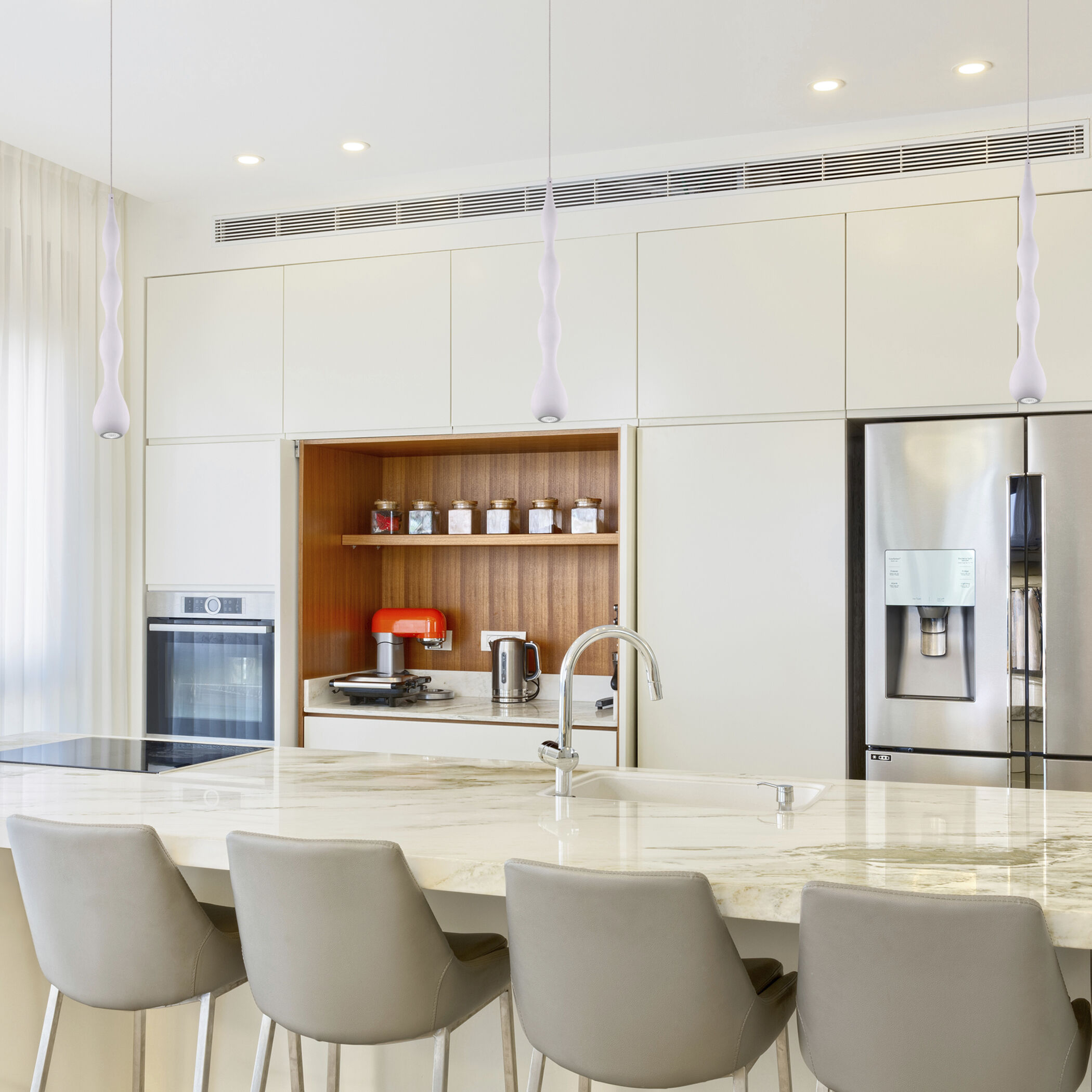 Polaris 5.25 inch White Pendant Ceiling Light