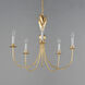 Paloma 5 Light 26 inch Gold Leaf Chandelier Ceiling Light